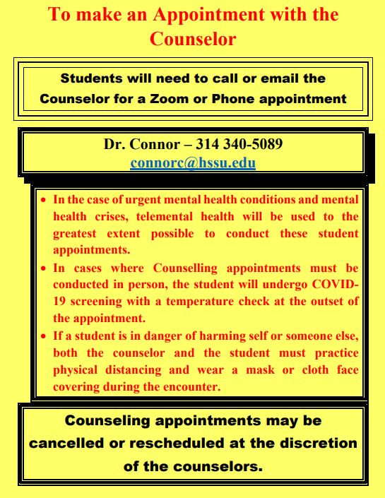 HarrisStowe State University Counseling and Prevention Services How